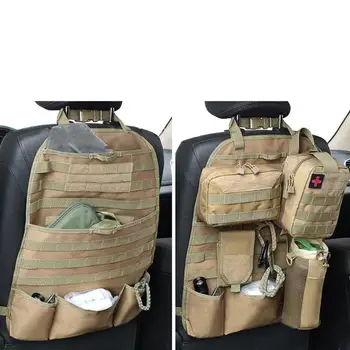 

Nylon Car Rear Seat Storage Bags Hanging Molle Pouch Organizer Hunting Bags Vehicle Back Seat Panel Cover Case 2019