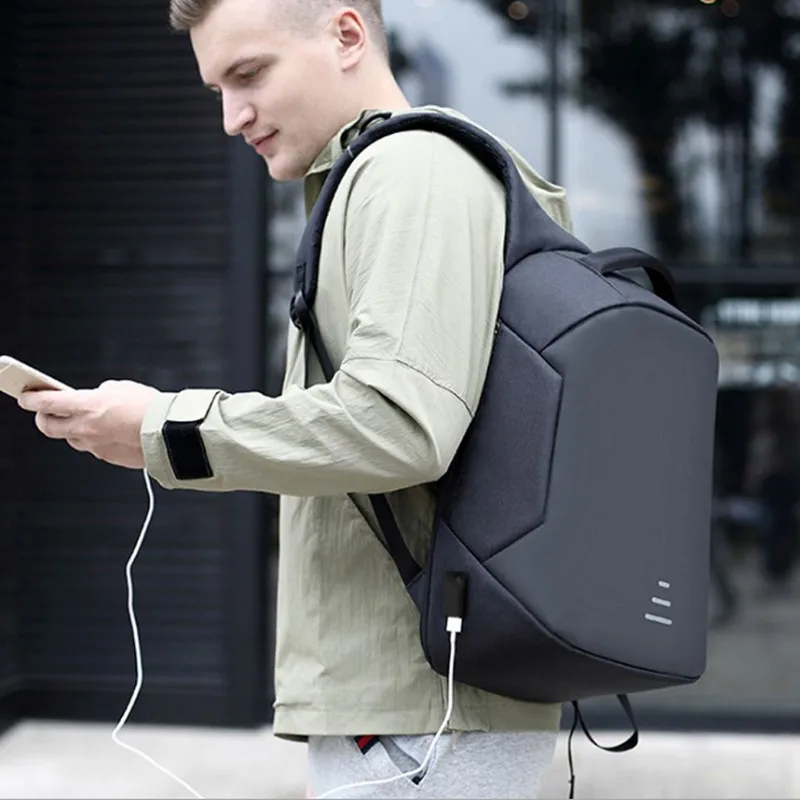 Sac à dos homme sac à dos ordinateur portable 15,6 imperméable avec USB  charging port sac a dos PC portable pour voyage/affaire/collège.