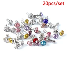 20Pcs Random Anti Dust Earphone Plug Cover Stopper Cap Cell Phone Decor 3.5Mm