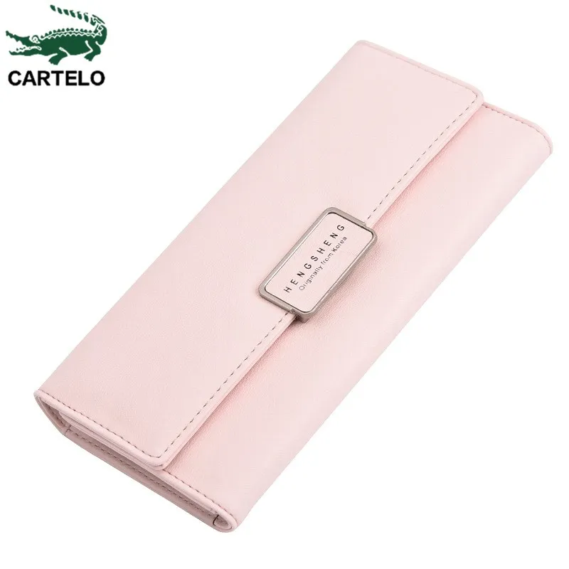 

CARTELO European and American ladies long wallet fashion simple multifunctional wallet multifunctional handbag buckle wallet