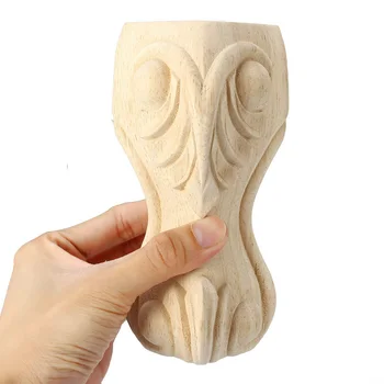 

4pcs Strong Bearing Solid Wood European Style TV Cabinet Sofa Feet Durable Home Accessories Table Furniture Legs Stable Carved