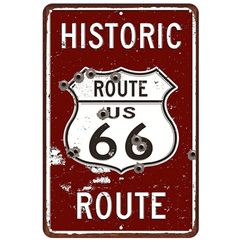 Route 66 табличка металлическая винтажная жестяная вывеска Pin Up потертый шик Декор винтажные металлические знаки украшение бара металлический плакат для паба металлическая пластина