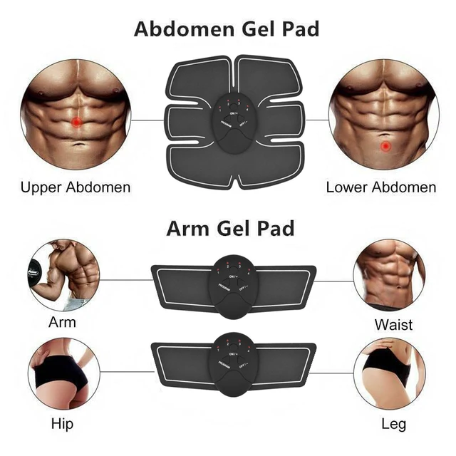 Electric Muscle Stimulator ems Wireless Buttocks Hip Trainer Abdominal ABS Stimulator Fitness Body Slimming Massager 4