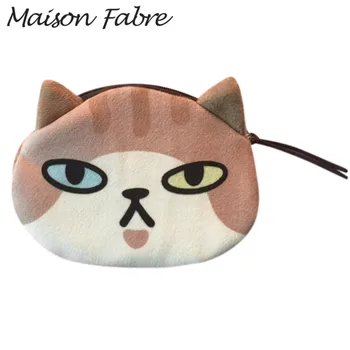 

Maison Fabre Bag ladies Cotton wallet cartoon cat zipper coin purse Vintage bag card holder women Small wallet purses handbags