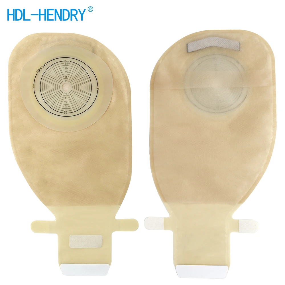 

20 Pcs Colostomy Bags Double Side Non-woven Back Window Ostomy Bags Stoma Pouch Bags with Velcro Sticker Cut-to-fit 75mm