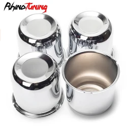 Couvercle de moyeu en acier au carbone chromé, 81mm, 3,19 pouces, 4 pièces, pour remorque/camion, jantes, alésage d'enjoliveur de 3.15 pouces de haut, accessoires 