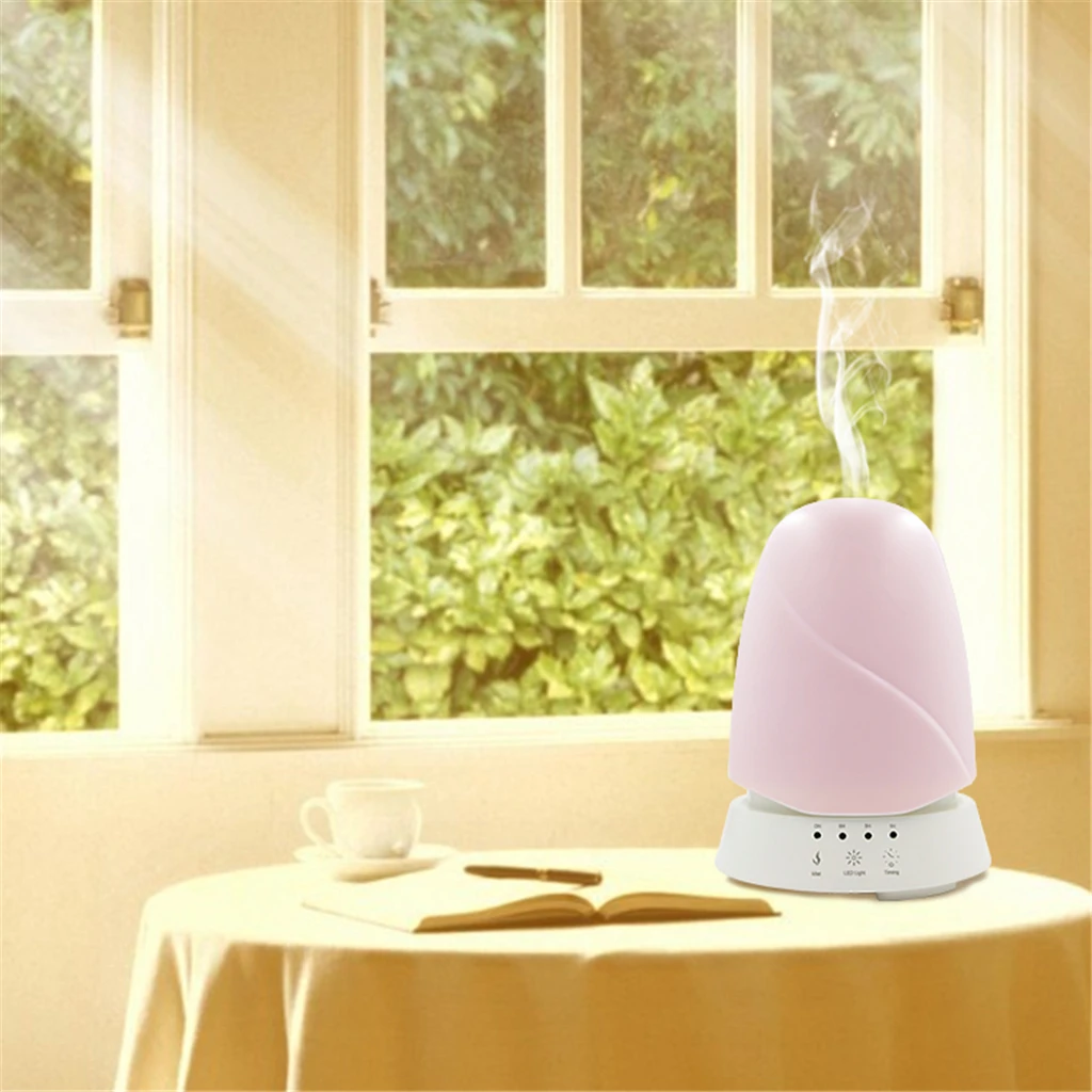 350ml Creative 7 Color LED Light Aromatherapy Atomizer Essential Oil Diffuser Aromatherapy Humidifier UK Plug