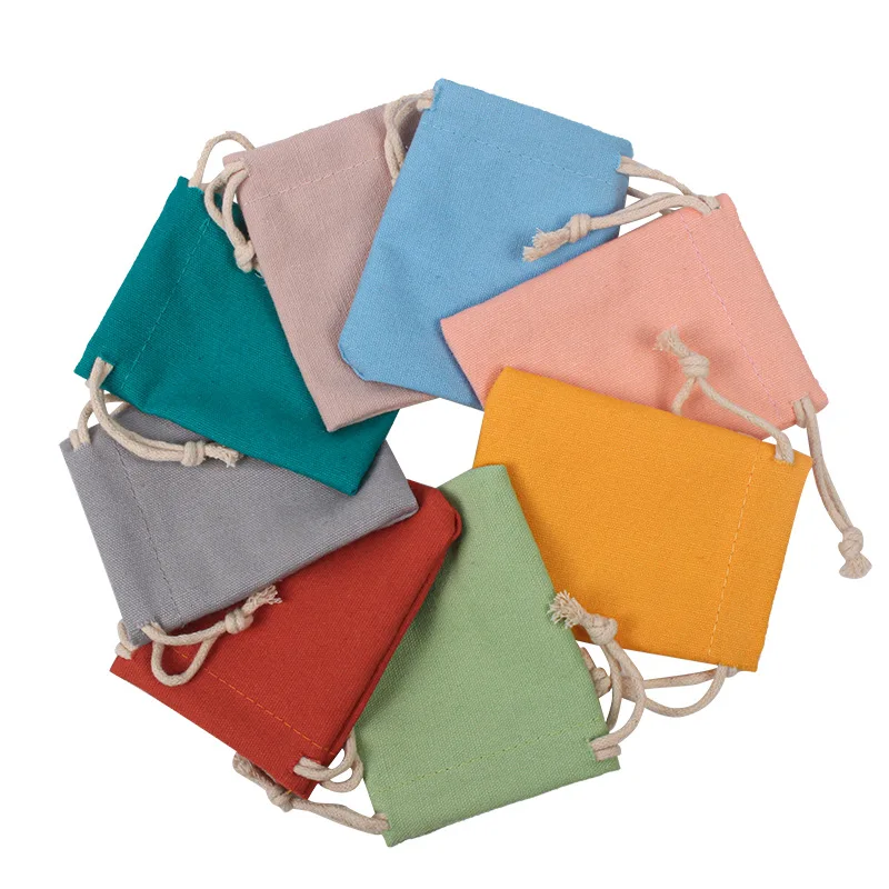 50pcs/Lot 9x12cm Foldable Cotton Fabric Grocery Bags Fashion Drawstring Storage Pouches Travel Package Gift Bag | Багаж и сумки
