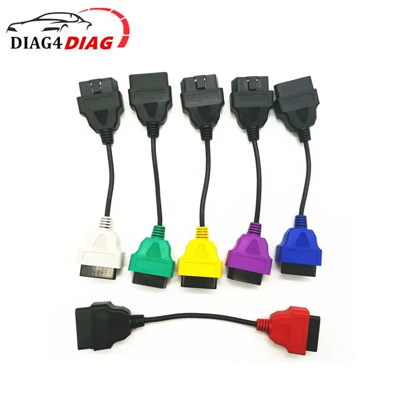 비트 품질 옵션 자동차 진단 OBD 2 커넥터 도구, OBD2 인터페이스 케이블, 지프, 피아트, 더 많은 차량에 적합, 로트당 1 개
