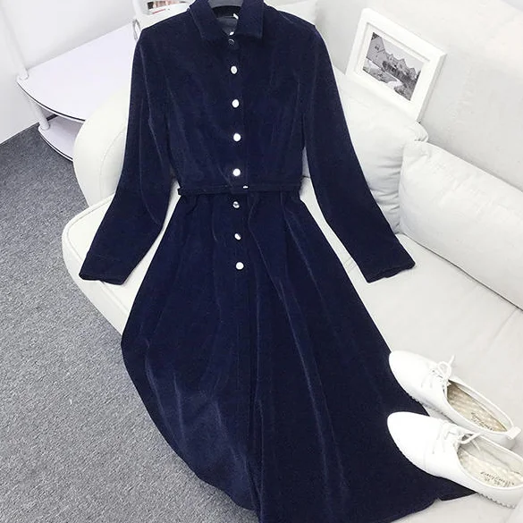 Осень зима длинное женское платье рубашка vestidos mujer 2020 винтажное с длинным рукавом