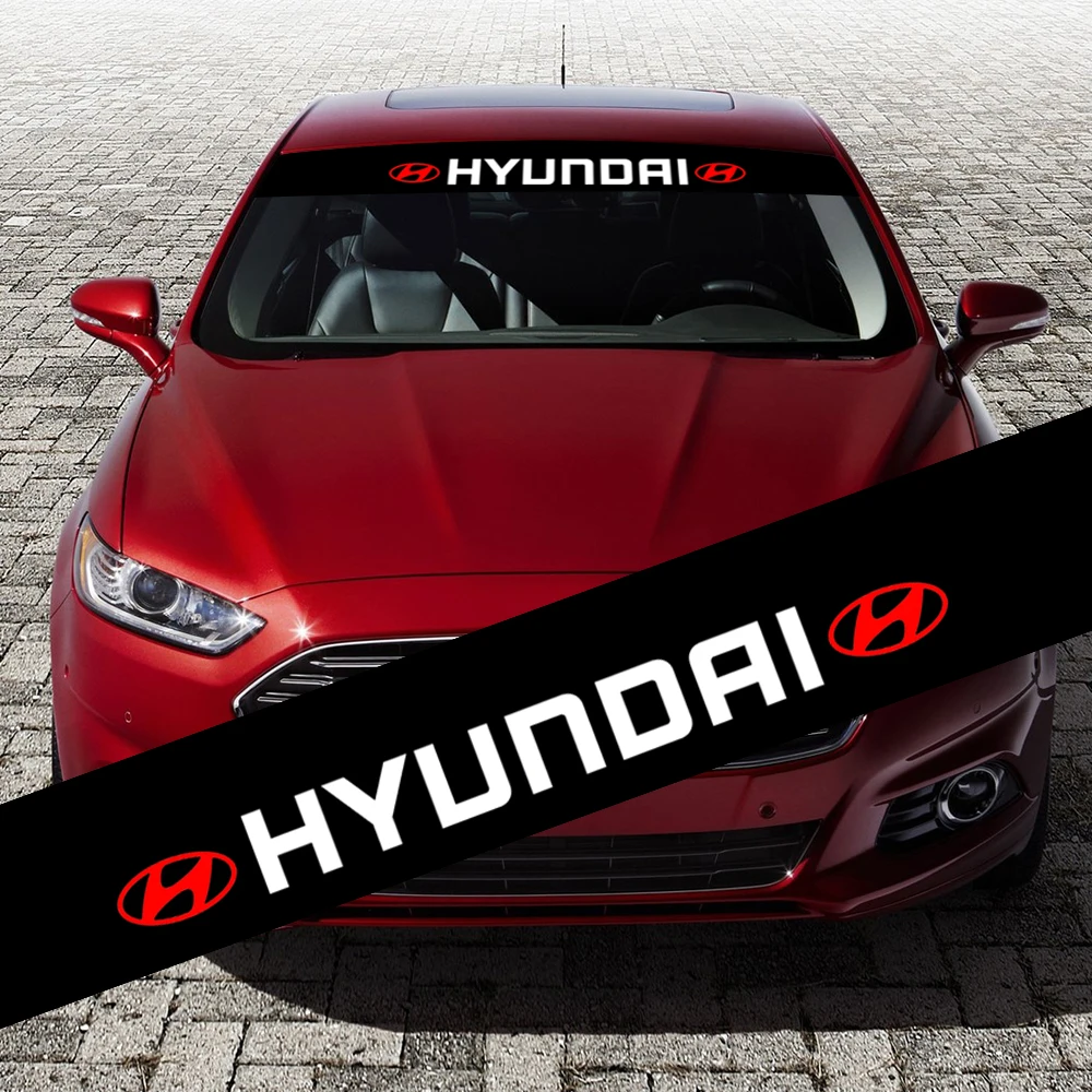 

Car Front Rear Sunshade Windshield Decal Car Styling Reflective Stickers For Hyundai Sonata Elantra Tucson Creta I30 Ix35 I40