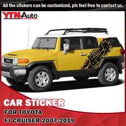 Autocollants en vinyle pour porte latérale de voiture, décalcomanies de style Cool avec lettres FJ graphiques pour Toyota FJ Cruiser 2007 – 2017 2018 2019 