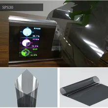 30% VLT Солнцезащитная оконная пленка, светоотражающая самоклеящаяся стеклянная пленка для контроля тепла, УФ-отторжение 1 м x 5 м