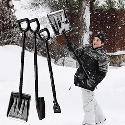 Jeu de pelles à neige 3 en 1 pour pare brise de véhicule multifonction, outil de déneigement d'hiver 