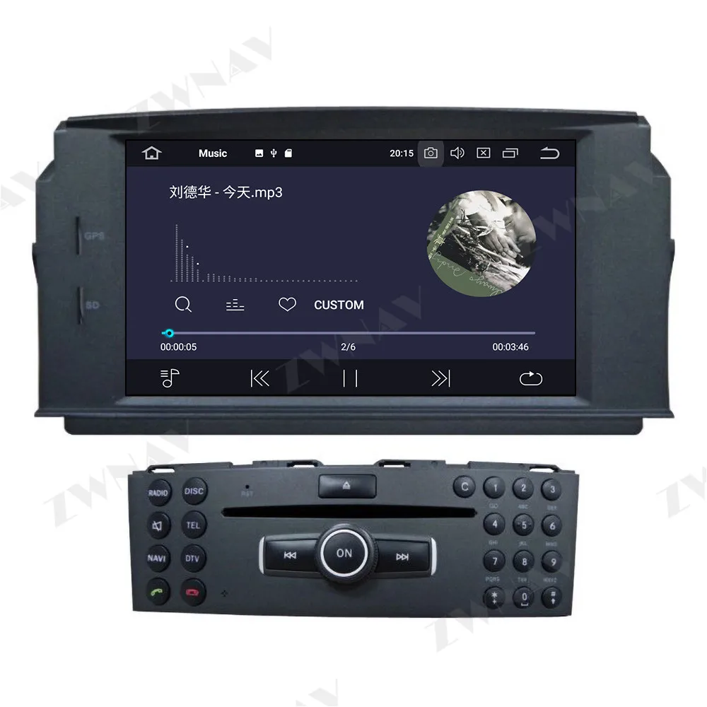 64GB DSP Carplay For MERCEDES BENZ C Class C180 C200 C230 W204 Android 10 Screen GPS Navi Audio Stereo Radio Recorder Head Unit