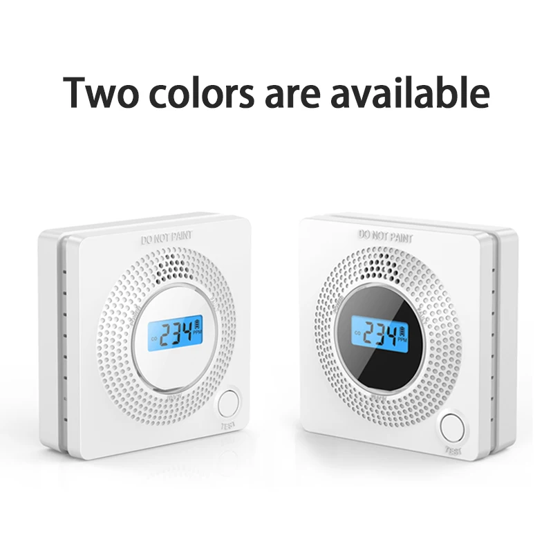 2 In 1 LCD Display Wifi Carbon Monoxide Smoke Combo Detector Battery Operated CO Alarm Smart Home Security Gas Alarm For Tuay ring keypad red light Alarms & Sensors