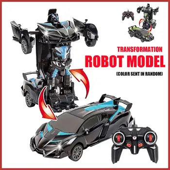 

Rc Transformer Toy RC Car Driving Sports Cars Drive Transformation Robots Models Remote Control Car RC Fighting Toy Gift