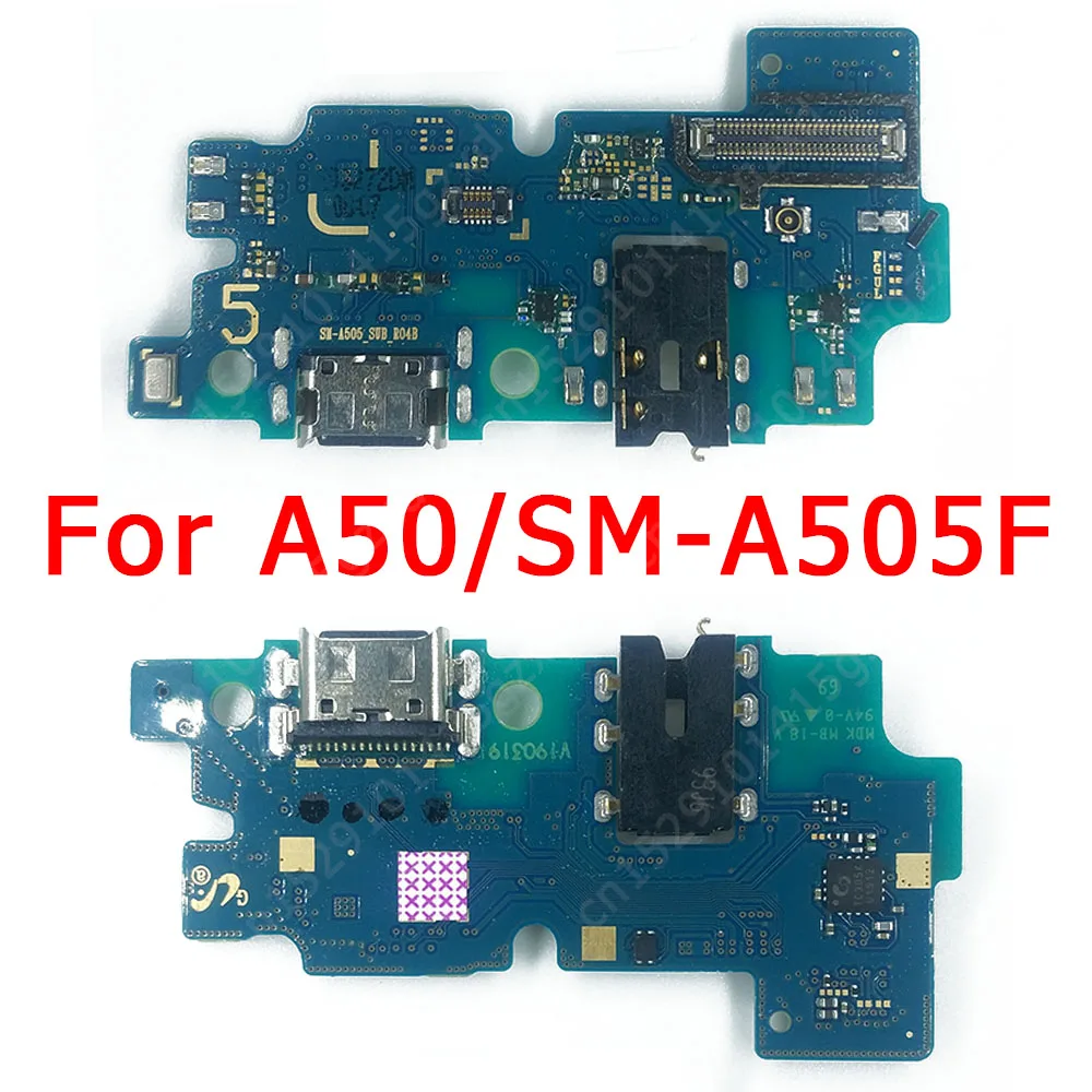 Оригинальная зарядная Плата USB для Samsung Galaxy A50 зарядный порт A505F PCB док станция