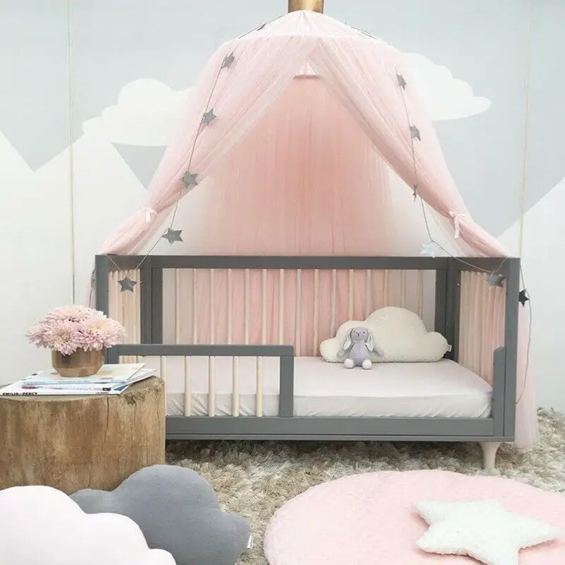 

Mosquito Net Dome New Soild Color Princess Bed Canopy Children Play Tent Curtain Baby Girls' Bedroom Mesh Bed Canopy Home Decors
