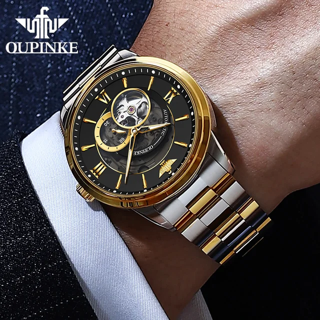 New Luxury Men's Wristwatch Waterproof Luminous Sapphire Tungsten Steel Skeleton Automatic Mechanical Men's Watch Gift 4