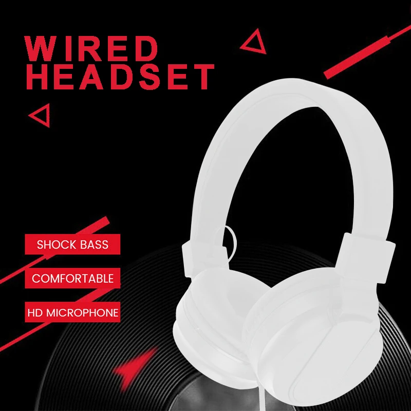 Pohiks 1pc Professional E sport Gaming Wired Headphone Bass Sound Music Stereo Universal Headset For PC Computer Laptop