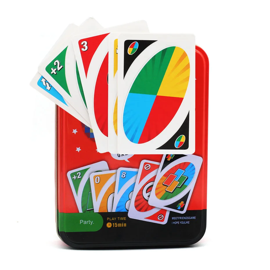 Details about   Uno juego de cartas clásico 112 tarjetas mesa familiar niños amigos 