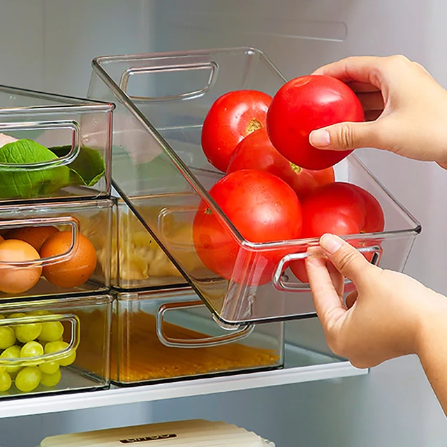Set organizer frigorifero, Contenitore in plastica