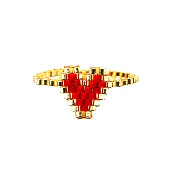 

FAIRYWOO Gold Simple Ring Heart Jewelry For Women Tiny Heart Cheap Ring Handmade Pink Accessories New Fashion Jewelry Wholesale