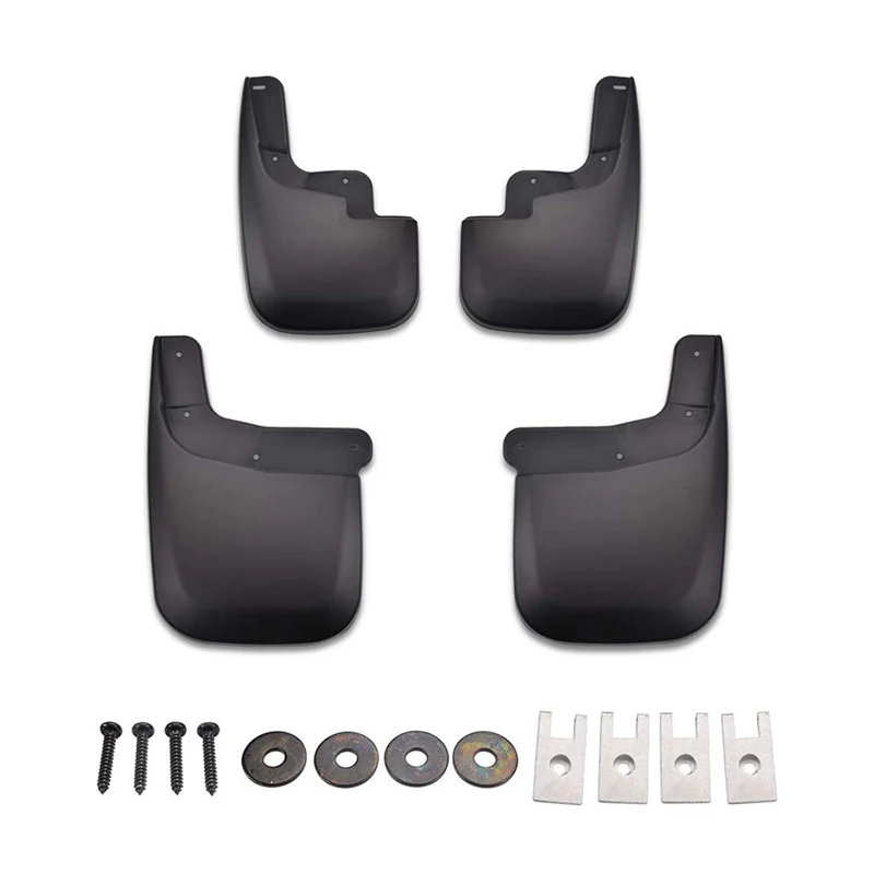 

Mud Splash Guards for Chevy Colorado GMC Canyon Without F-Lares 2015-2019 Front and Rear Black Set Of 4
