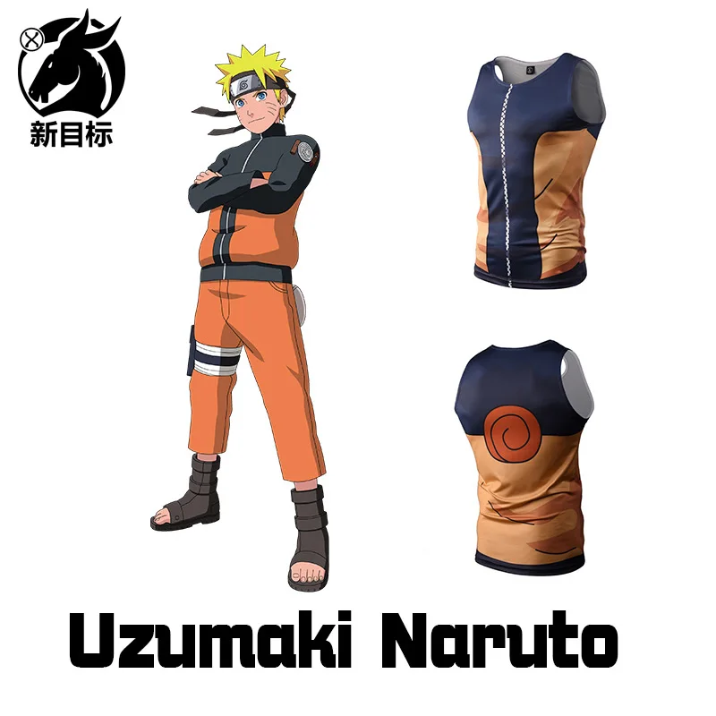 Мультяшная анимация 3D печатная жилетка летняя спортивная Беговая плотнооблегающая Футболка-безрукавка топ с барьерами тренировочная Безрукавка Мужская