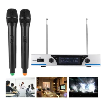 

New SOONHUA V3 Wireless Microphone Portable Microphone Speaker Hand Held Karaoke Mic Microphones US Plug 110V Dropshipping