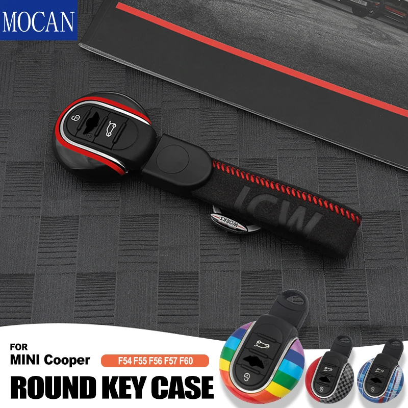 For MINI Cooper Key Case for Car Cover F54 F55 F56 F60 One D S KeyChain Union Jack Bulldog JCW Protecter Styling Accessories | Автомобили