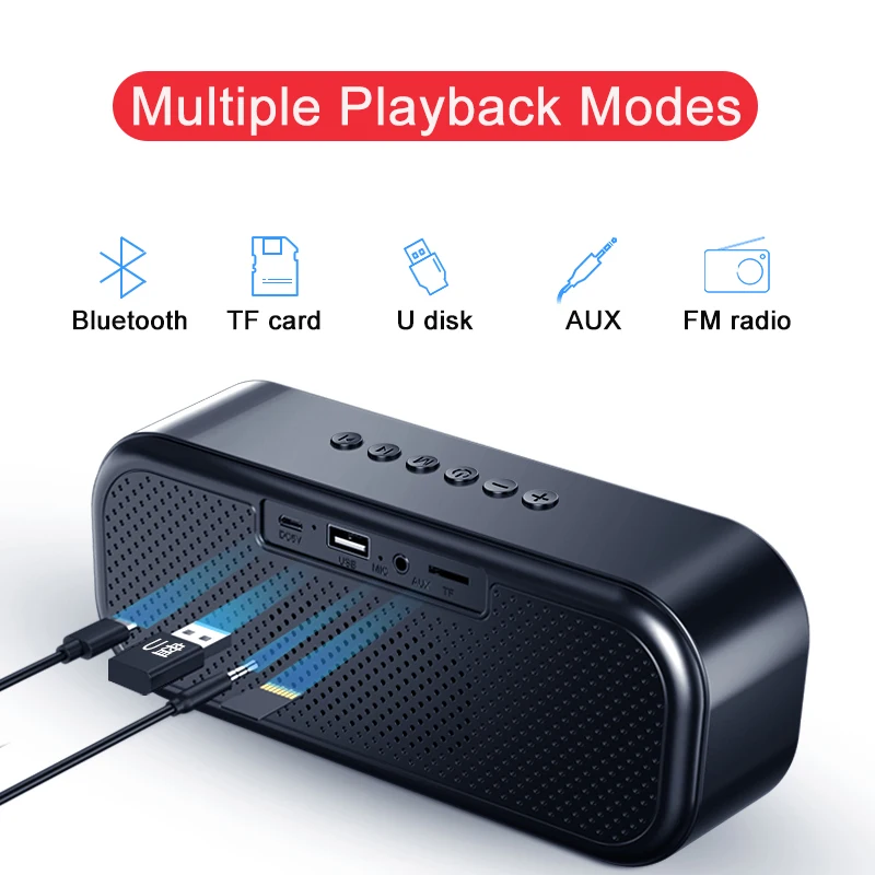 Светодиодный Altavoces Bluetooth Динамик FM радио Caixa де НЧ динамик часы будильник
