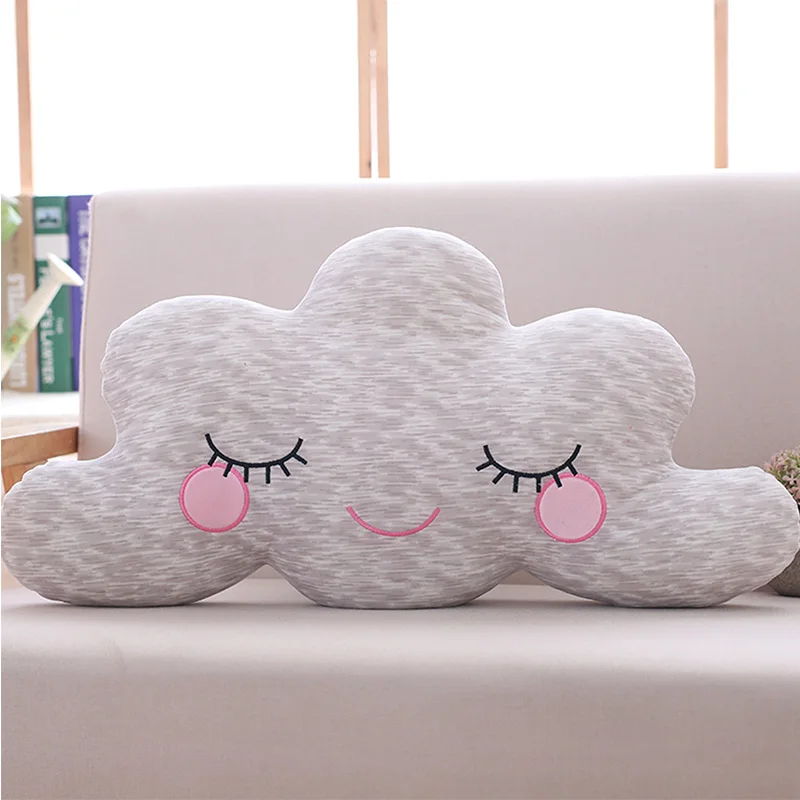 New 65cm Lovely Sky Series Pillow Kawaii Cloud Plush Toys Stuffed Soft Cushion Nice Sofa Pillow Sweet Birthday Gift for Girl - Цвет: Серый