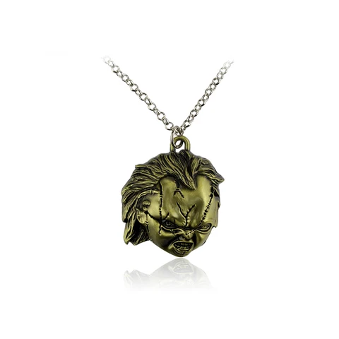 Movie Seed Of Chucky Necklace Cosplay Figure Head Pendant Necklace цепочка Men Halloween Gift Dans Souvenirs