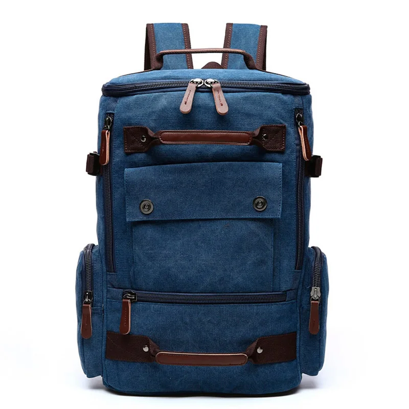 Брезентовая многофункциональная сумка для альпинизма, рюкзак большой емкости, мужские дорожные сумки цвета хаки, винтажные дорожные сумки