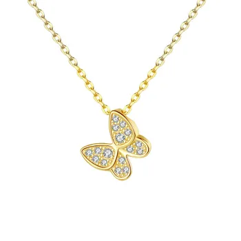 

Niche Design Butterfly Necklace Sterling Silver Fashion Super Fairy Temperament Clavicle Chain Ins Wild Item