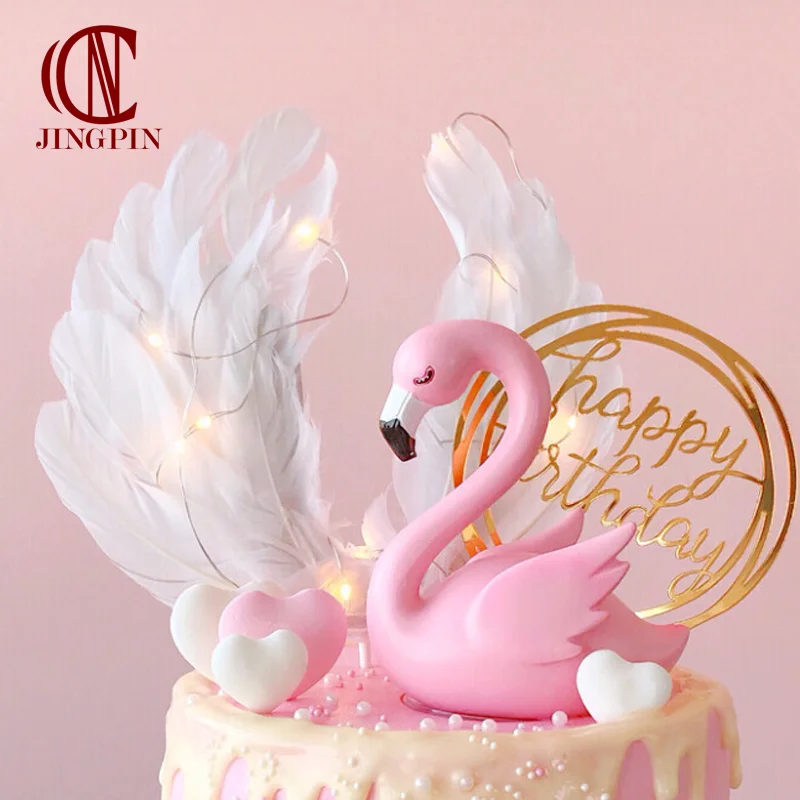 Медиаторы для украшения торта на день рождения фламинго юбилея крыльев свадьбы