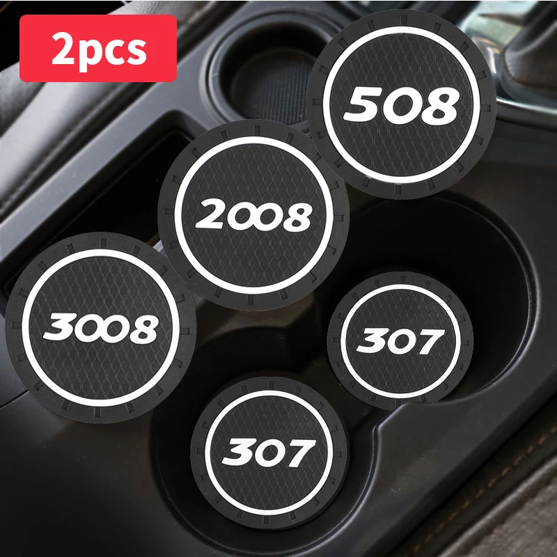 2 шт. Авто слот для чашки воды нескользящий коврик аксессуары Peugeot 206 207 307 3008 2008 308 408