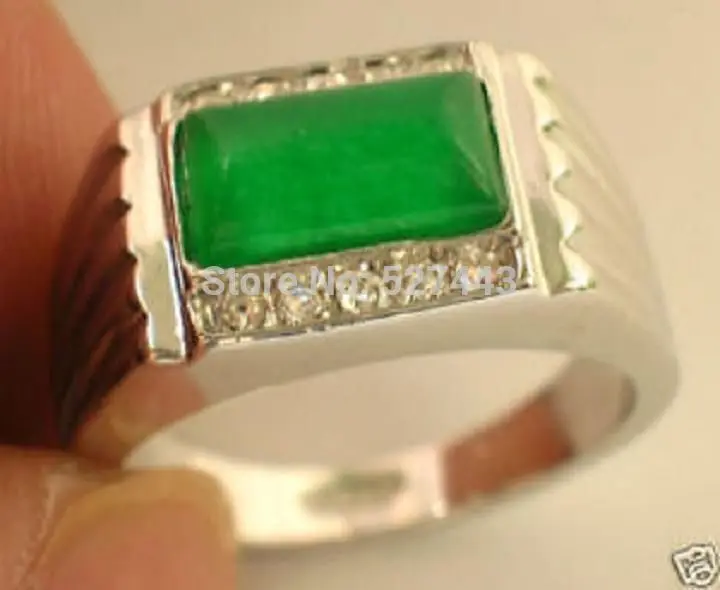 FREE&gt presente do dia dos namorados! Кольца Verde banhado a ouro homens Tamanho | Украшения и аксессуары