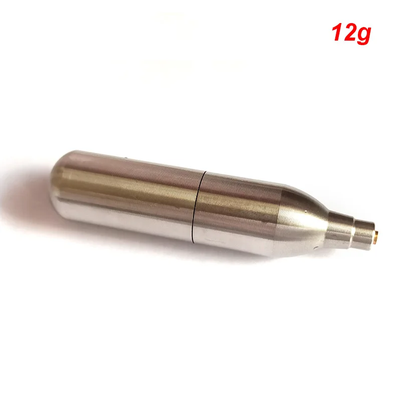 Stainless Steel Refillable 12g 8g Unthreaded Rechargeable CO2 Gun Cartridge  Gas