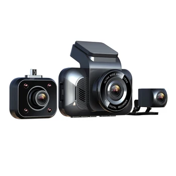 

Multifunctional 3 Lens Car Dashcam LCD Screen Wi-Fi Wide Angle Dashboard Car Camera with G-Sensor WDR Loop Recording ADAS GPS
