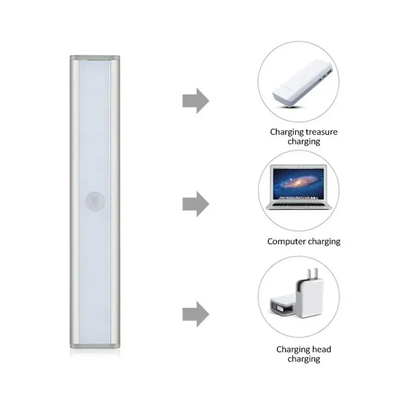  LED Under Cabinet Light PIR Motion Sensor Lamp 24 LED Wireless USB Rechargeable Kitchen Lights For  - 4000507110195