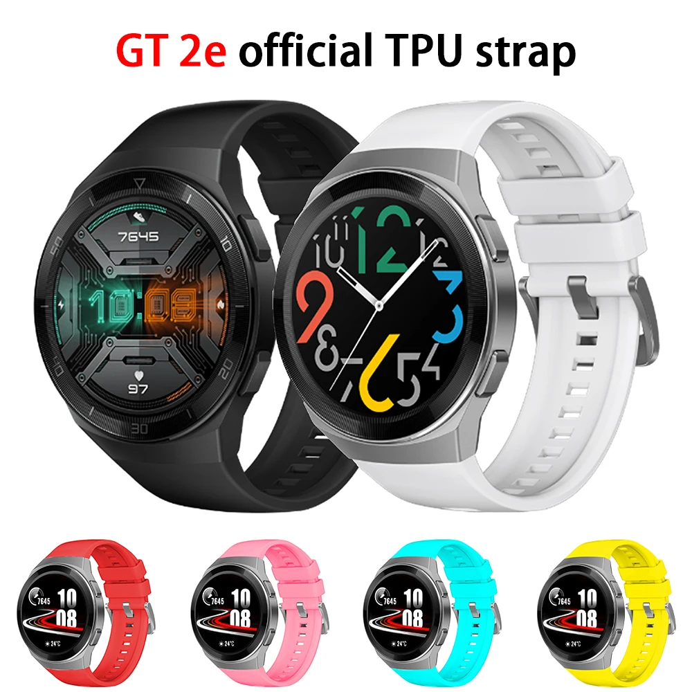 

Watchband for Huawei Watch GT 2e Original official TPU strap for Watch GT 2e Youth Edition Vitality Edition 12 colors wrist stra