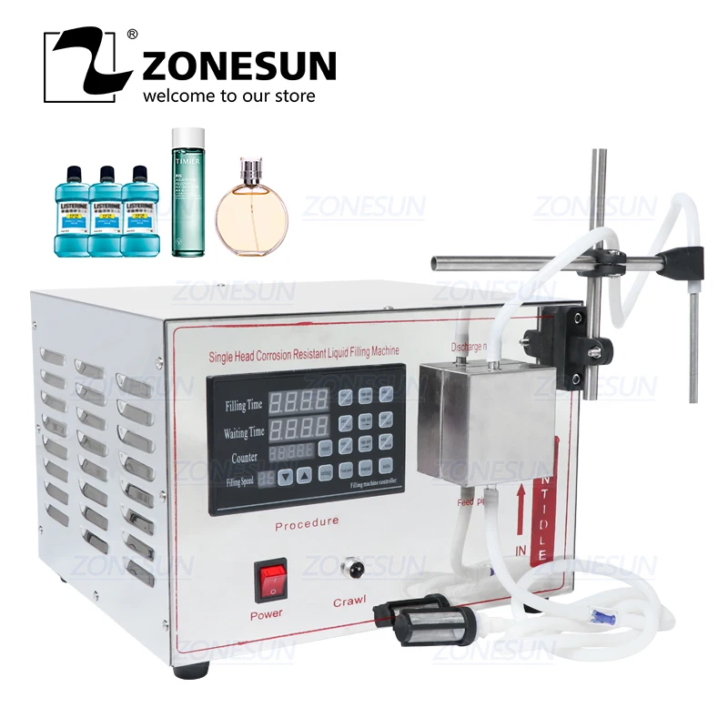 

ZONESUN GZ-YG1 Automatic Magnetic Pump Filling Machine Alcohol Hydrogen Peroxide Essential Oil Liquid Bottle Filling Machine