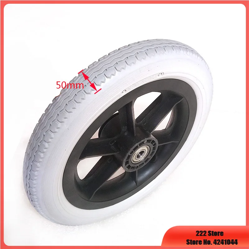 12 1/2x2 1/4 Wheelchair Rear PU Inch Large Inflation Free Solid Manual Accessories