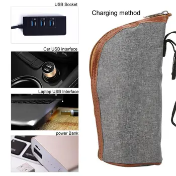 

USB Baby Bottle Warmer Heater Insulated Bag Travel Cup Milk Thermostat Portable