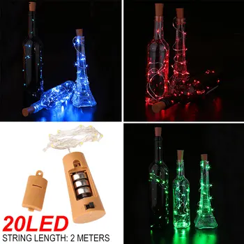 

Romantic Fairy String Light Wedding Landscape Lamp 20LED Durable Fairy Light Garden Decorative Lights Bottle Stopper Outdoor