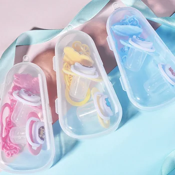 

New Safety Portable Baby Infant Pacifier Nipple Teether Transparent Case Holder Storage Box Clear Travel Mom's Supplies