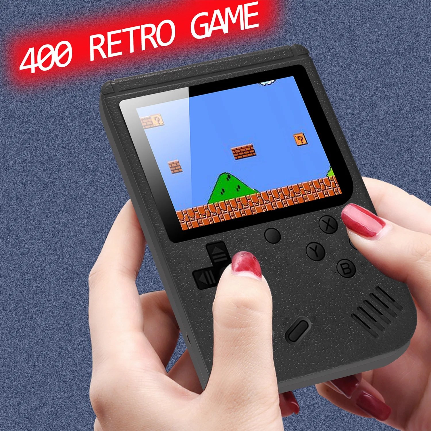 Game Concel 400 Games , Mini Video Game Console Built In 400 Classic Games Retro 8 Bit 3.0 Inch Games AV Out Portable Handheld G